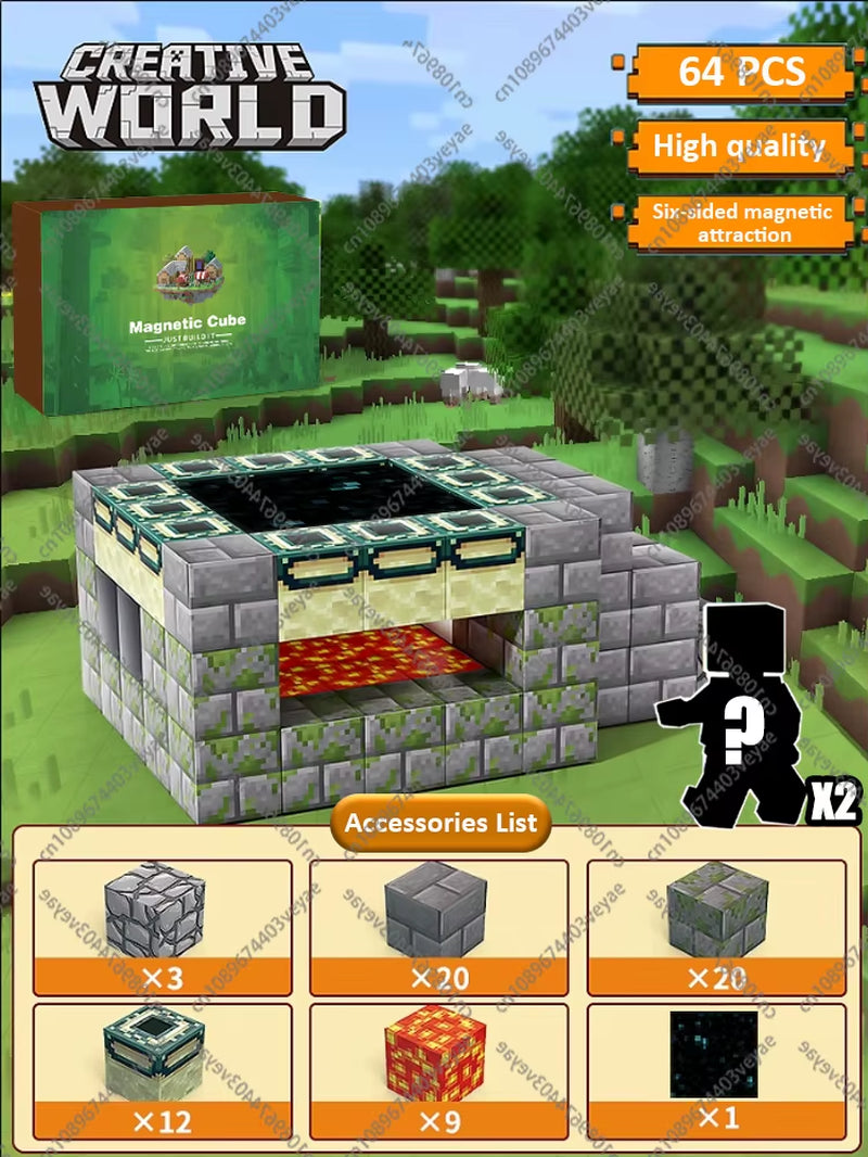 Magnetic Building Blocks Mine World