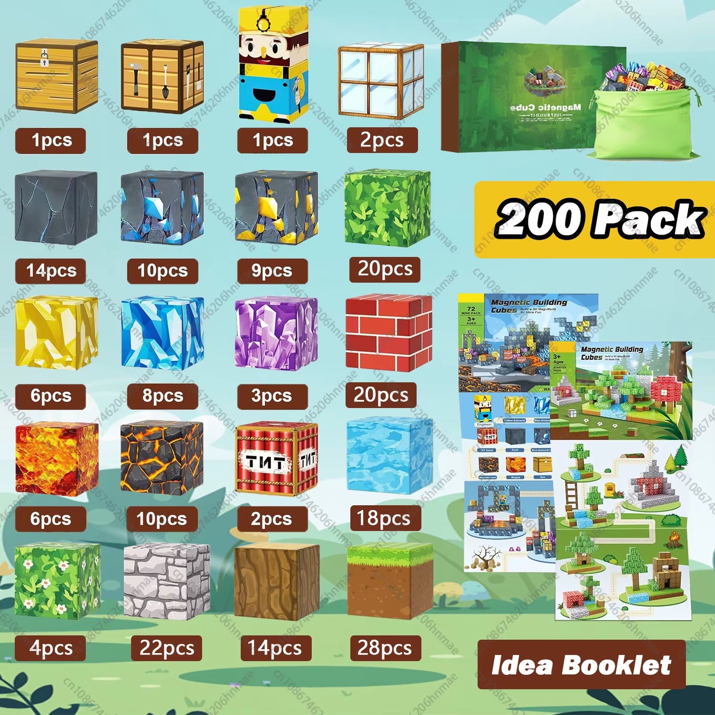 Magnetic Building Blocks Mine World