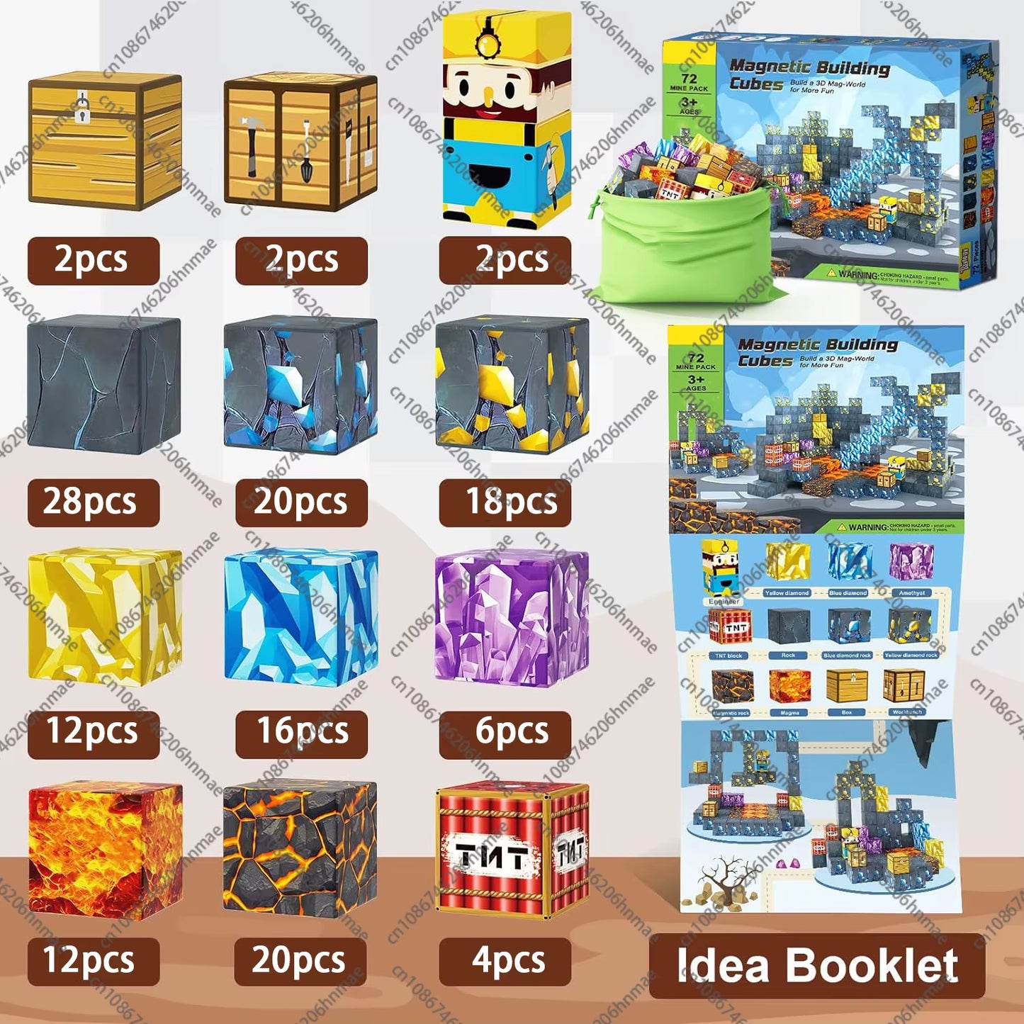 Magnetic Building Blocks Mine World