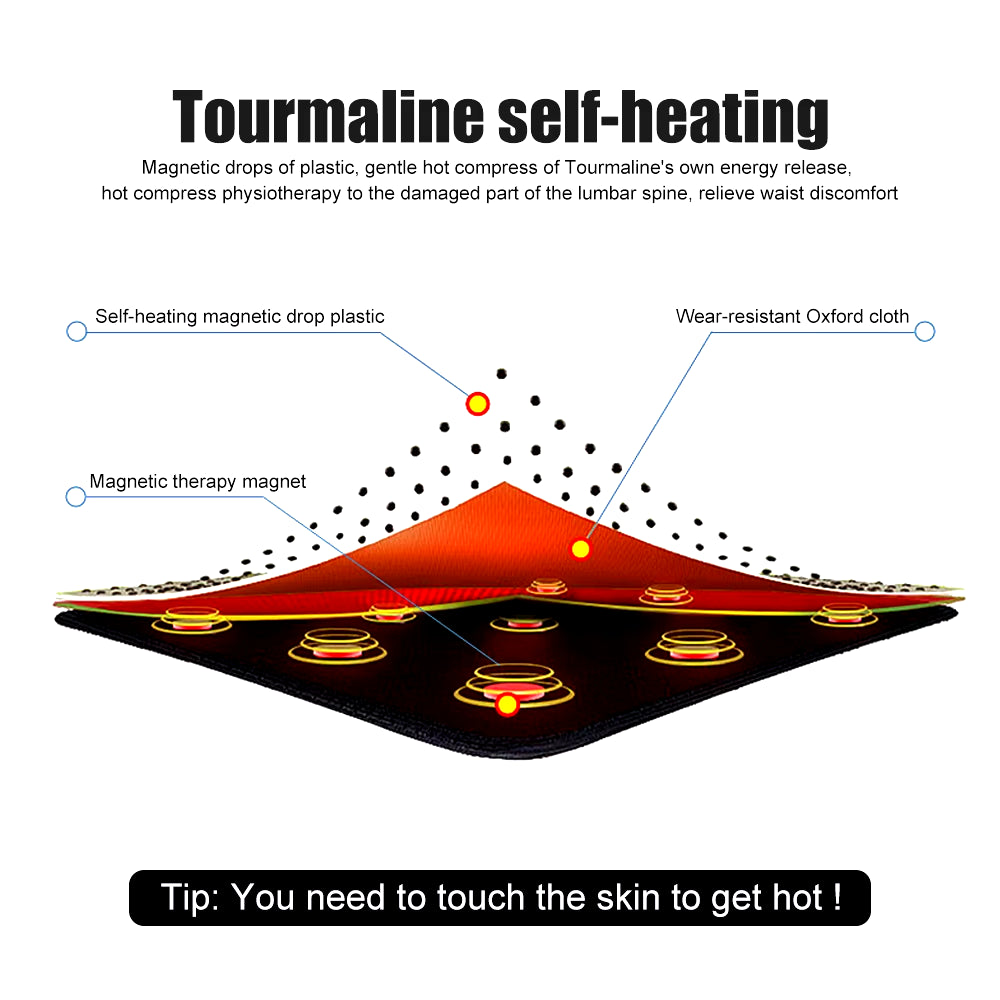 Tourmaline Magnetic Therapy Waist Belt with Lumbar Support