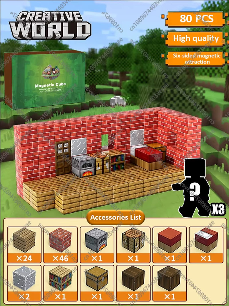 Magnetic Building Blocks Mine World