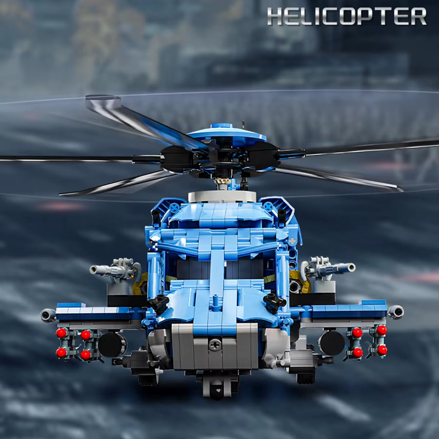 Armed Helicopter Building Blocks Toy