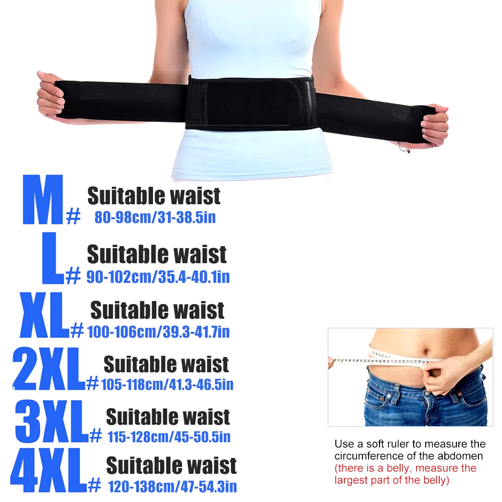 Tourmaline Magnetic Therapy Waist Belt with Lumbar Support