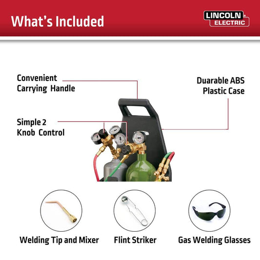 Port-A-Torch Kit with Oxygen and Acetylene Tanks for Cutting Welding and Brazing