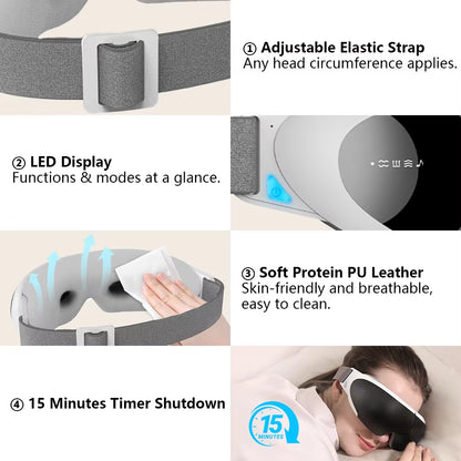 6D Smart Eye Massager with Heat and Music