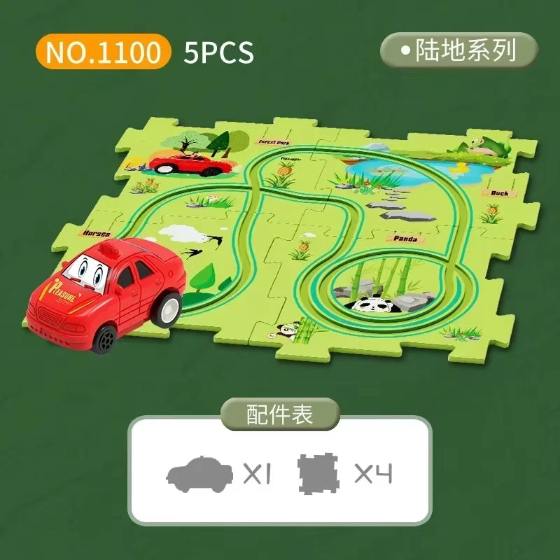 Puzzle Race Car Track Set