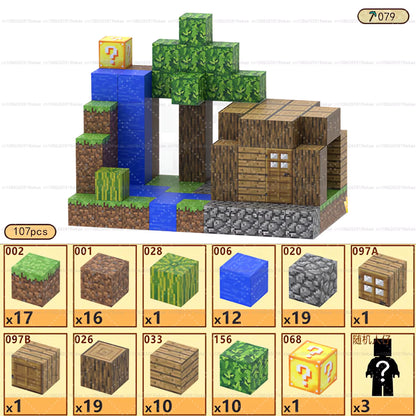 Magnetic Building Blocks Mine World