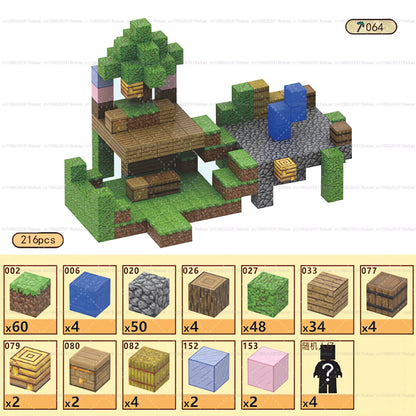 Magnetic Building Blocks Mine World