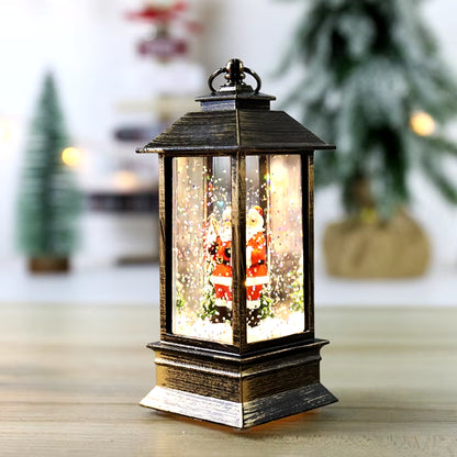 Vintage Santa LED Christmas Lantern