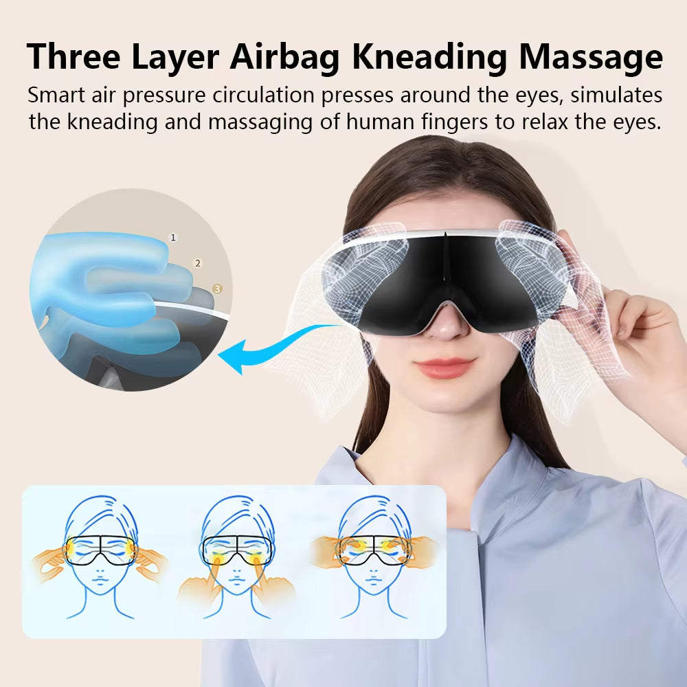 6D Smart Eye Massager with Heat and Music