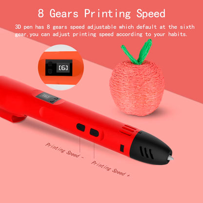 QCREATE Adjustable Temperature 3D Pen