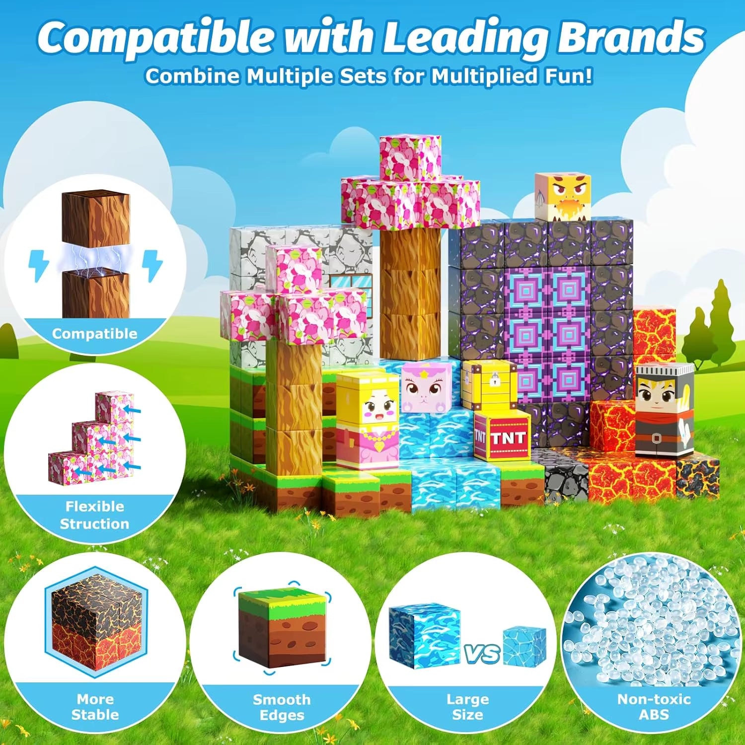 Magnetic Building Blocks Mine World