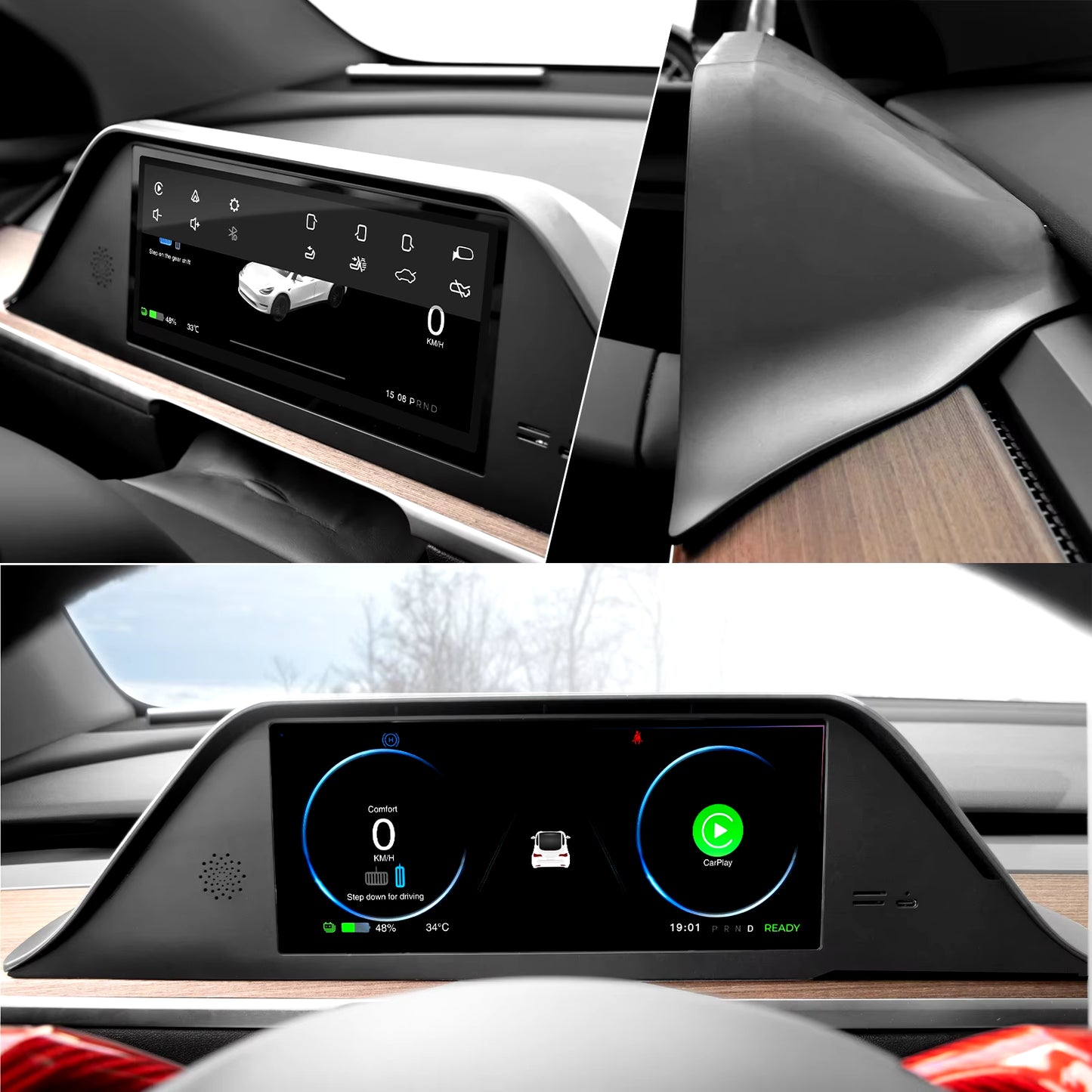 DriveVision HUD Display for Tesla Y with Frame