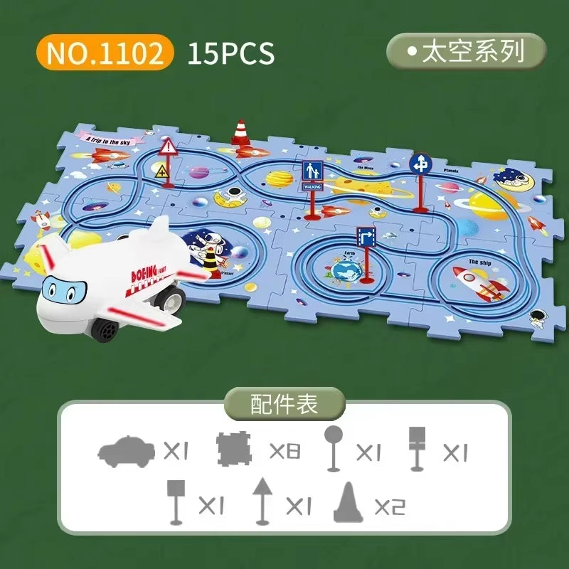 Puzzle Race Car Track Set