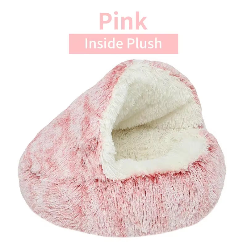 Winter Plush Pet Cat Bed