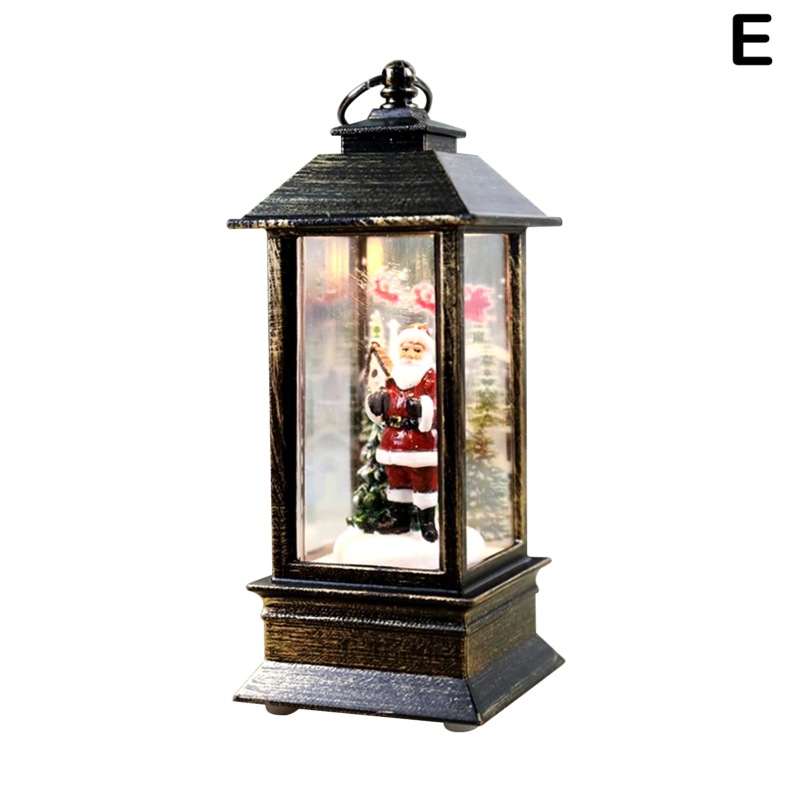 Vintage Santa LED Christmas Lantern