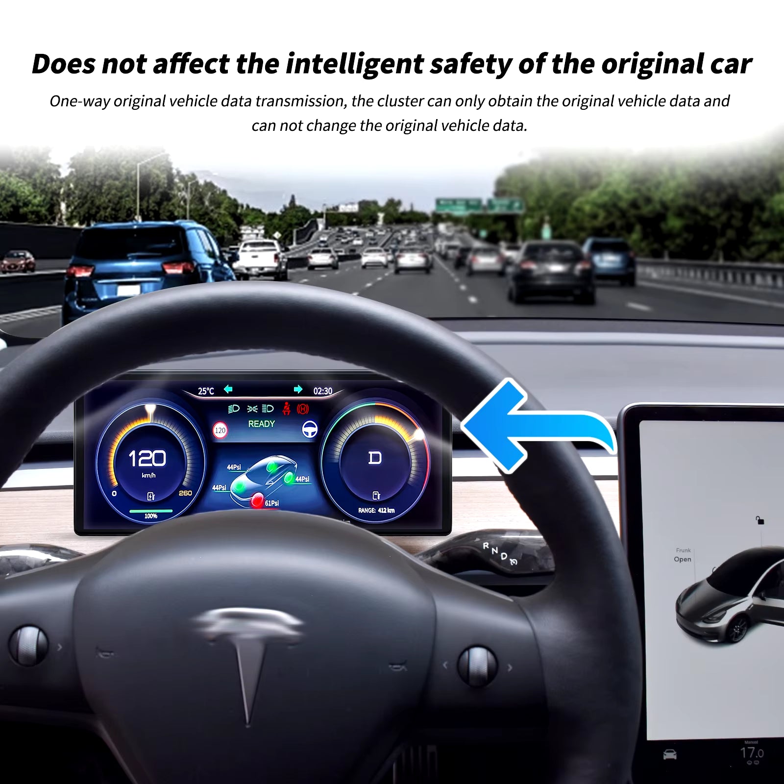 Model Y Head-Up Display with CarPlay for Tesla 3/Y