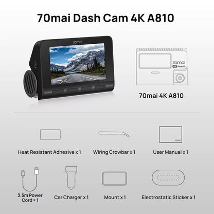 70Mai A810 4K Dash Cam with GPS