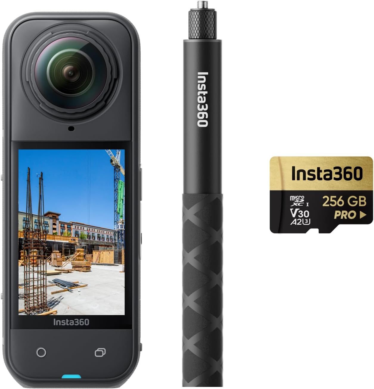 Insta360 X5 - Waterproof 8K 360° Action Camera, Leading Low Light, Invisible Selfie Stick Effect, Rugged and Replaceable Lens, 3-Hour Battery, Built-In Wind Guard, Stabilization, Triple AI Chip Design