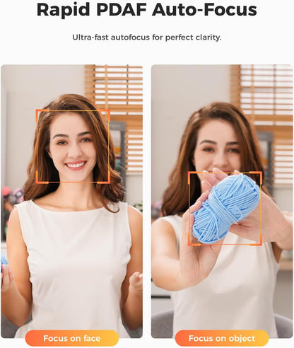 OBSBOT Tiny 2 Lite PTZ 4K Webcam 1080P@60Fps HDR with AI Tracking Privacy Cover Microphone 1/2" Sensor USB2.0 Plug&Play