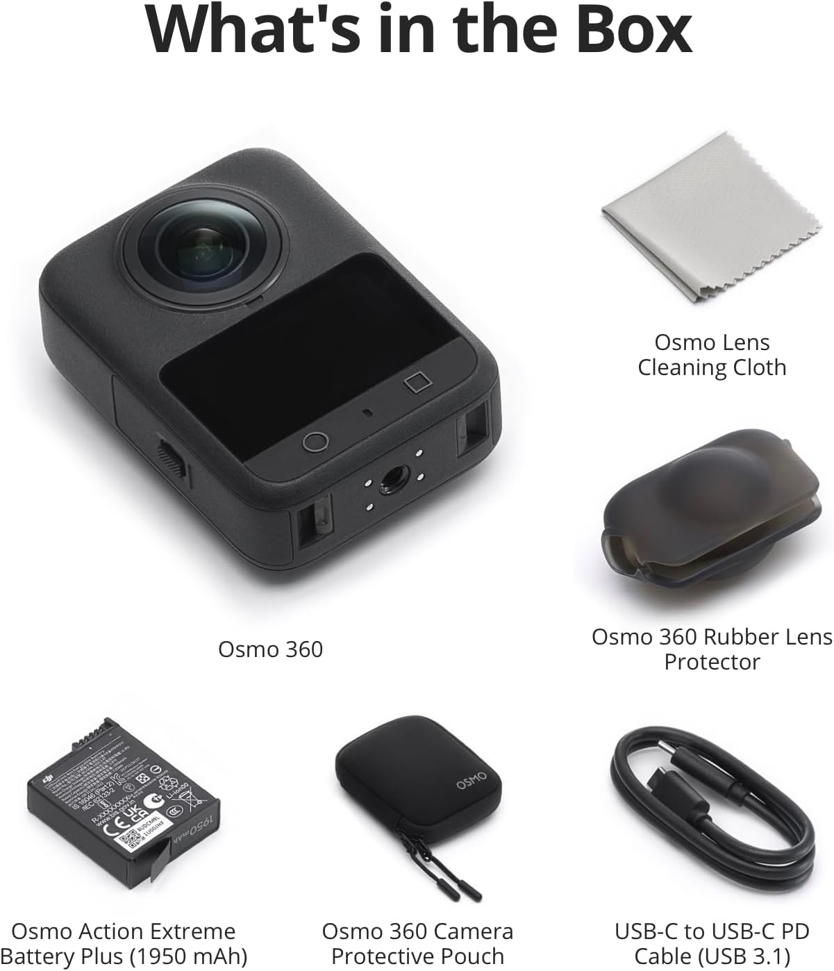 DJI Osmo 360 Camera, Waterproof 360° Action Camera with 1-Inch 360° Imaging, Native 8K 360° Video