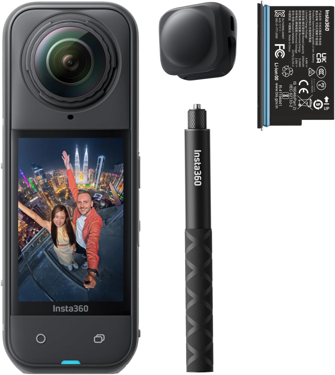 Insta360 X5 - Waterproof 8K 360° Action Camera, Leading Low Light, Invisible Selfie Stick Effect, Rugged and Replaceable Lens, 3-Hour Battery, Built-In Wind Guard, Stabilization, Triple AI Chip Design