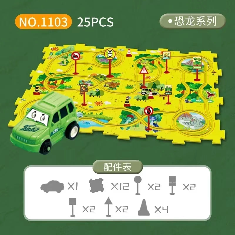 Puzzle Race Car Track Set