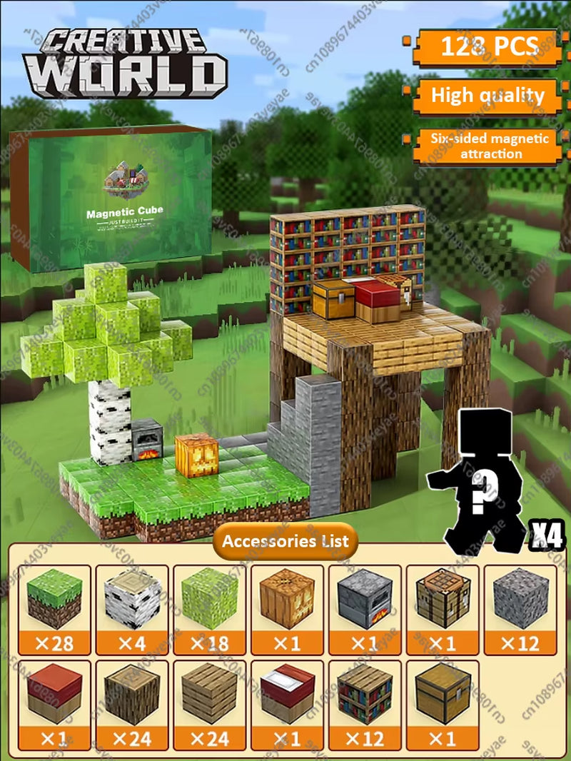 Magnetic Building Blocks Mine World