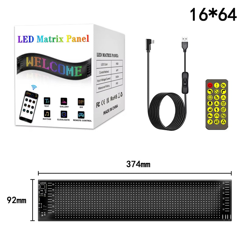 Bluetooth LED Car Display