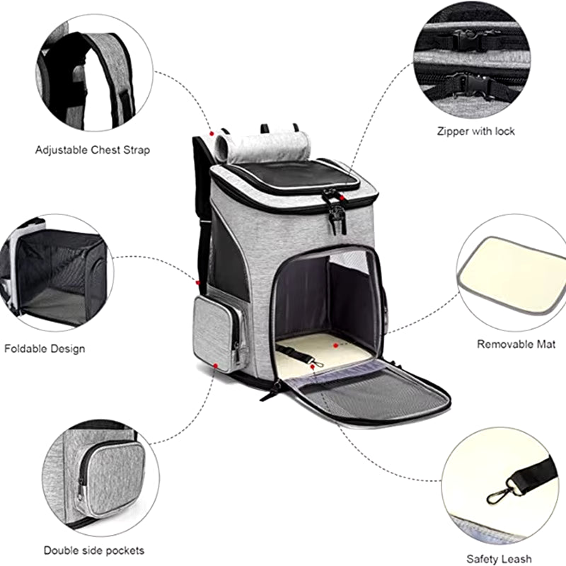 PawPort Expandable Breathable Pet Backpack