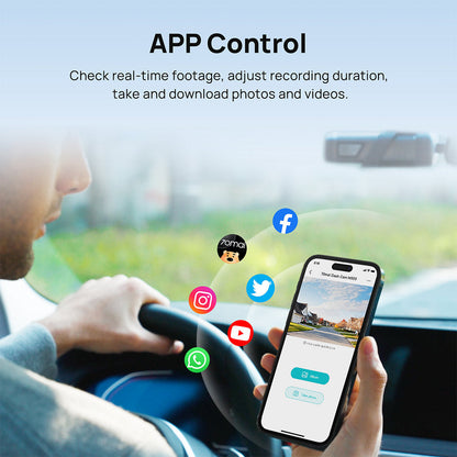 70Mai Dash Cam M500 2.7K HD with Built-In Emmc, 170° FOV & HDR Recording