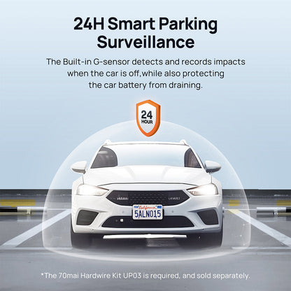 70Mai Dash Cam M500 2.7K HD with Built-In Emmc, 170° FOV & HDR Recording