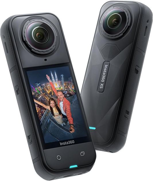 Insta360 X5 - Waterproof 8K 360° Action Camera, Leading Low Light, Invisible Selfie Stick Effect, Rugged and Replaceable Lens, 3-Hour Battery, Built-In Wind Guard, Stabilization, Triple AI Chip Design