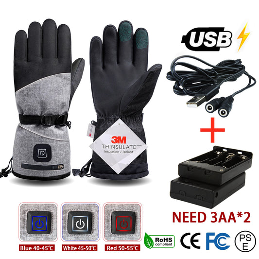 SnowHeat Electric Thermal Winter Gloves