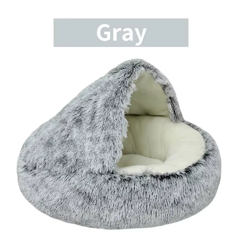 Winter Plush Pet Cat Bed