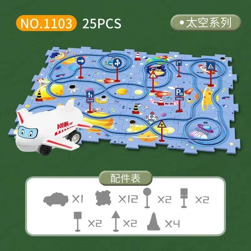 Puzzle Race Car Track Set