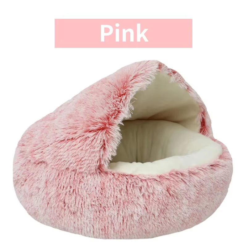 Winter Plush Pet Cat Bed