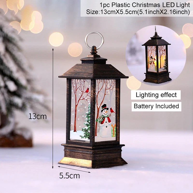 Jolly Santa LED Christmas Lantern