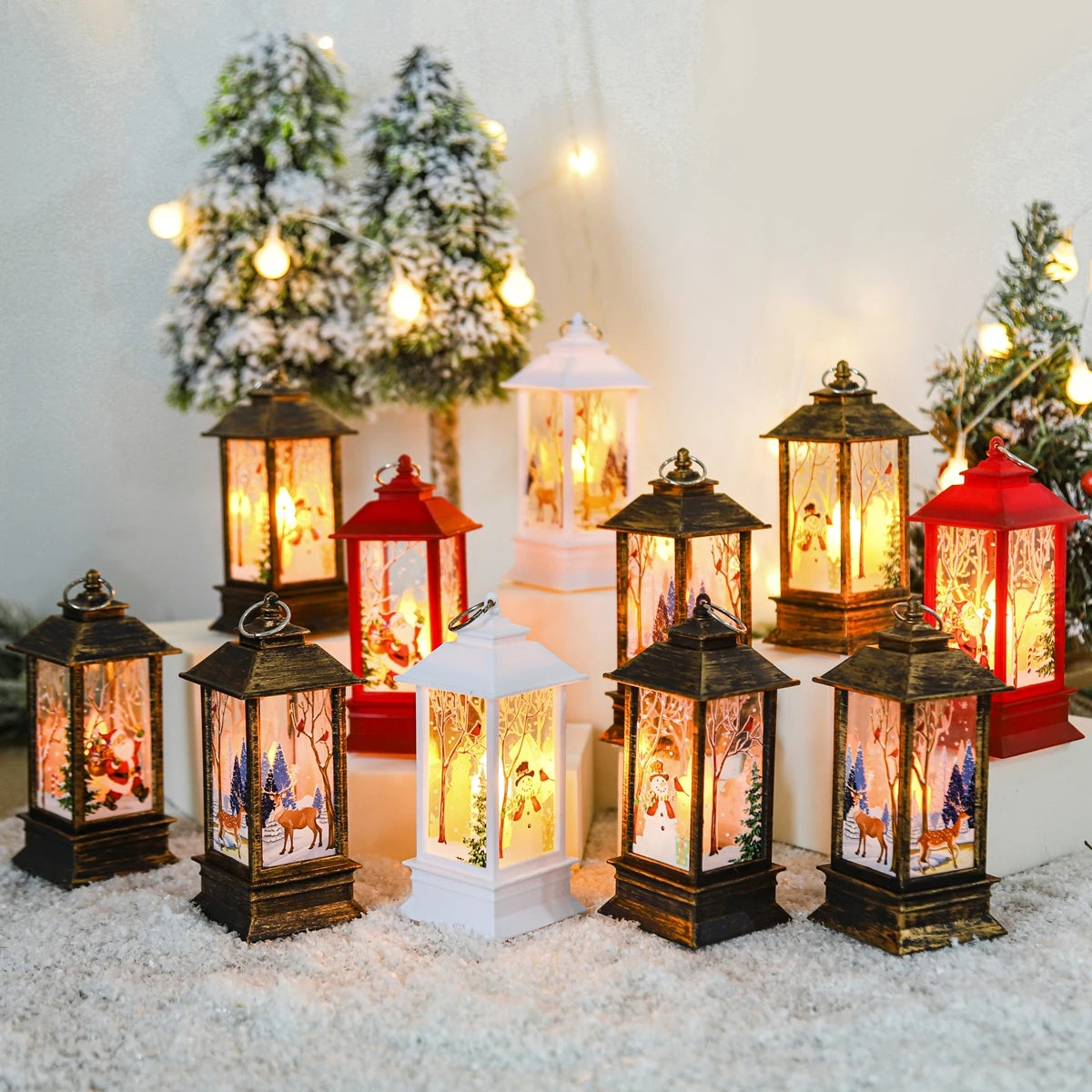 Jolly Santa LED Christmas Lantern