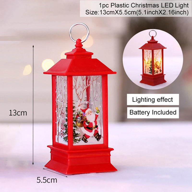 Jolly Santa LED Christmas Lantern
