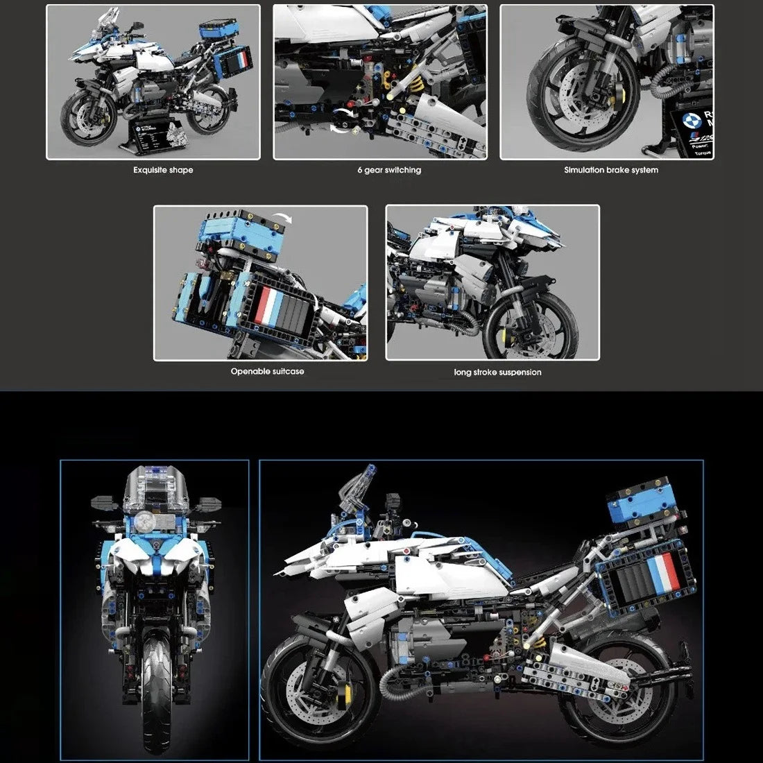 Motorcycle City Sports Building Block Boy Toy