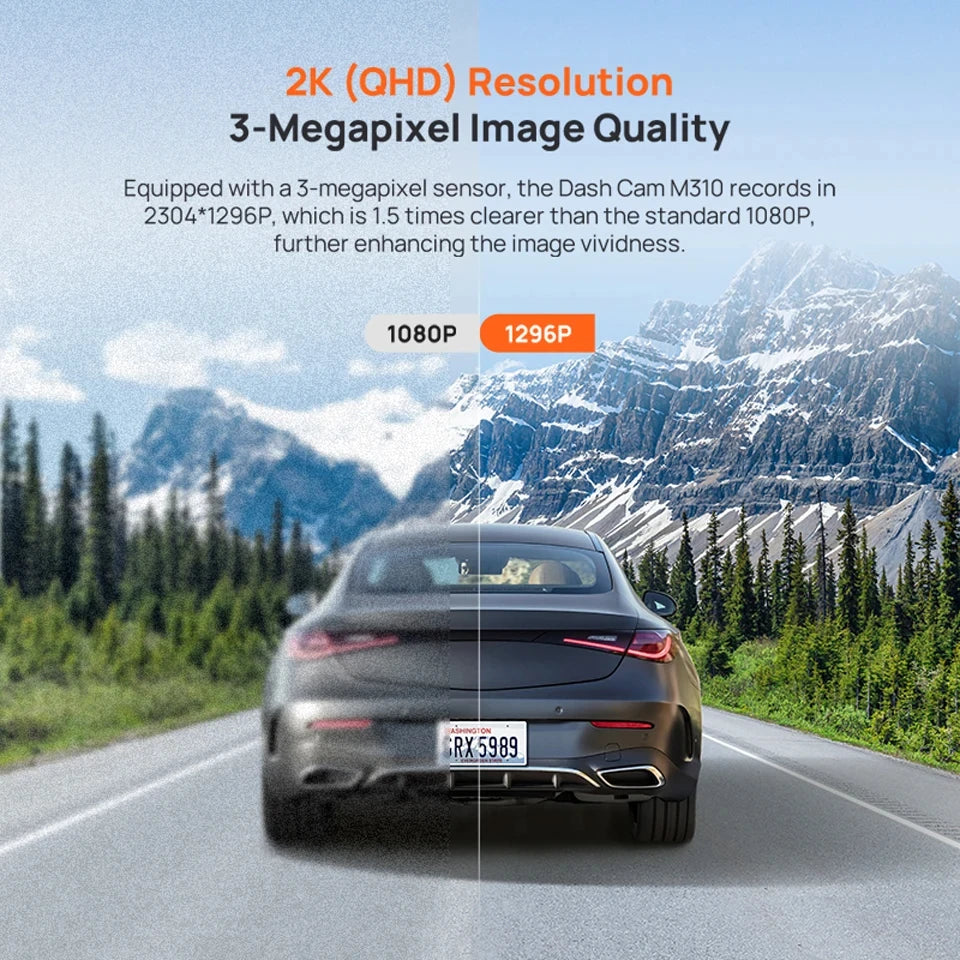 70Mai M310 Dash Cam with GPS & Parking Monitor