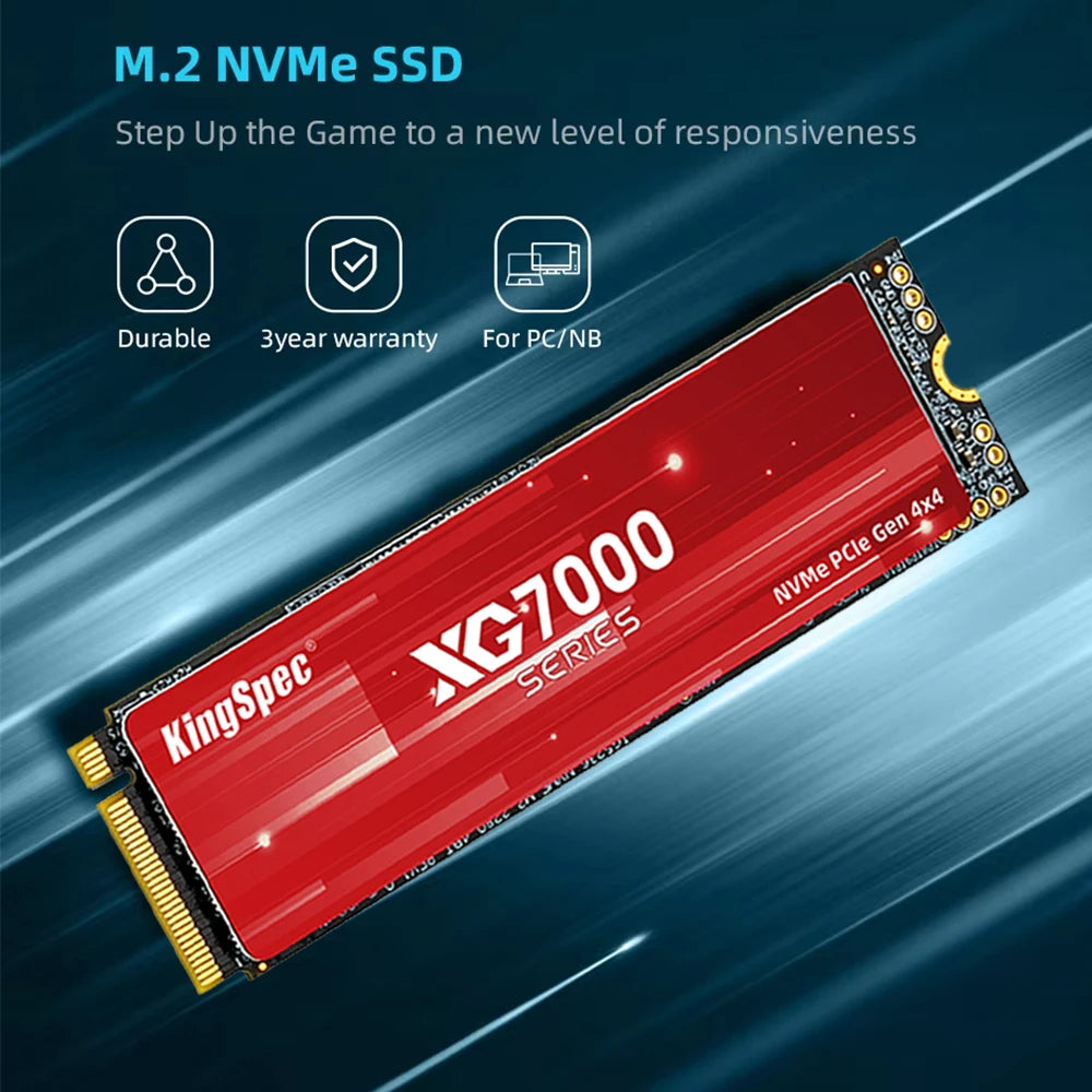 Kingspec SSD M2 Nvme 512G 1TB 2TB 4TB Ssd M.2 2280 Pcie 4.0 SD Nmve Gen4 Hard Disk Drives