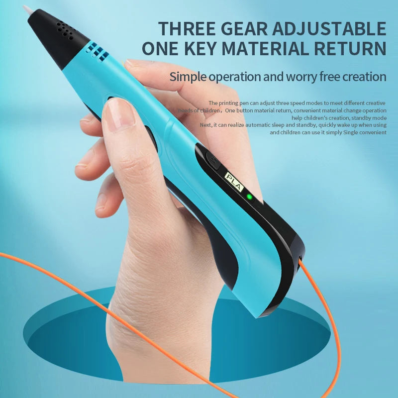 3D Pen for Children 1.75Mm PLA Filament DIY Drawing Birthday Christmas Gifts for Kids