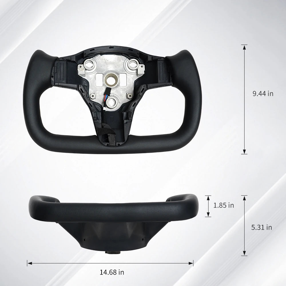 Novaacc White Yoke Steering Wheel for Tesla