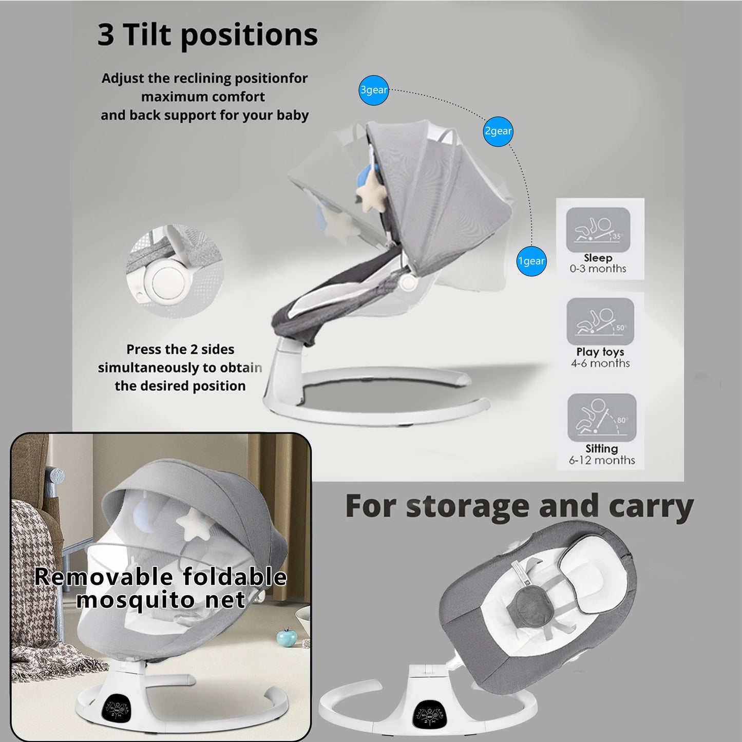 CozyCare Electric Baby Rocker