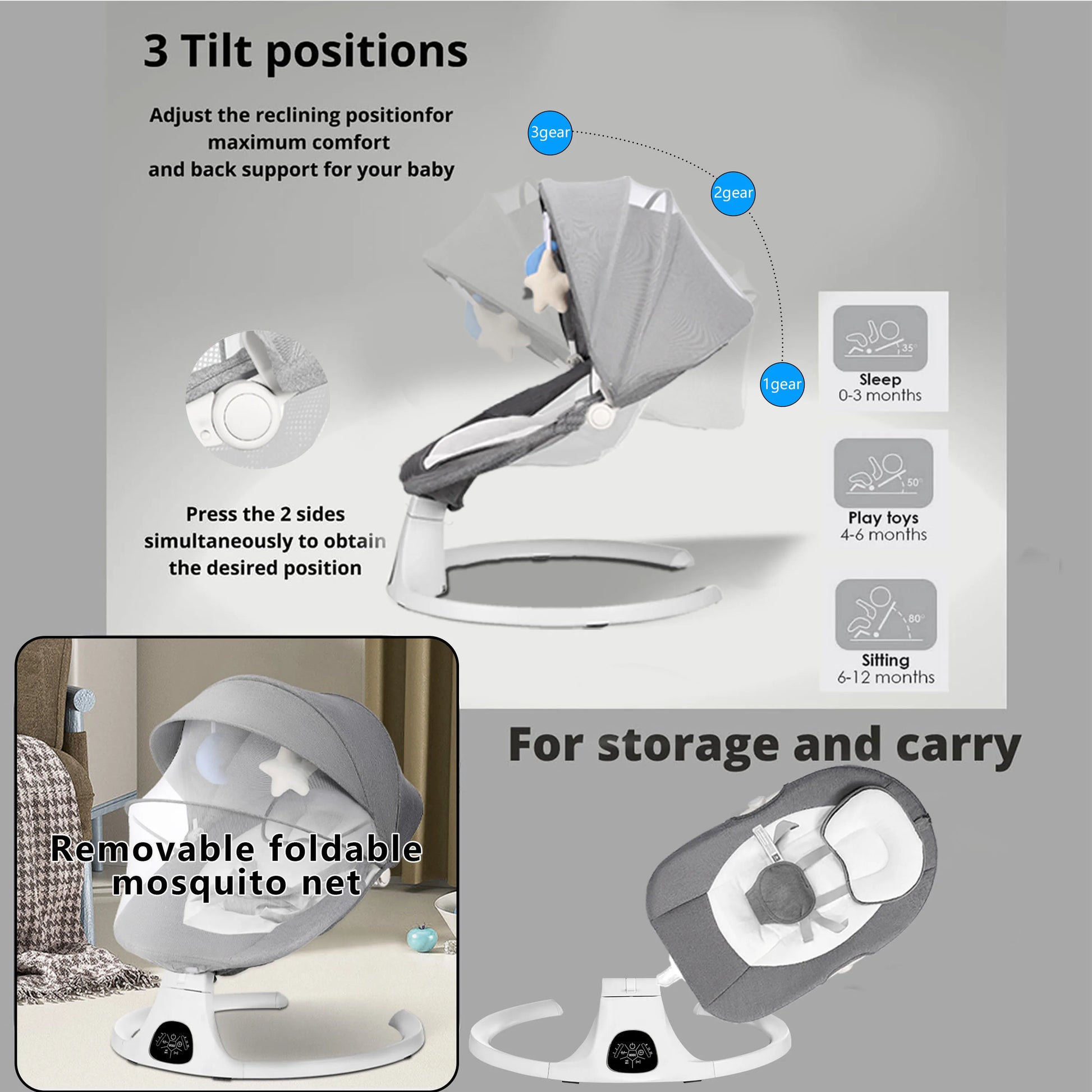 CozyCare Electric Baby Rocker