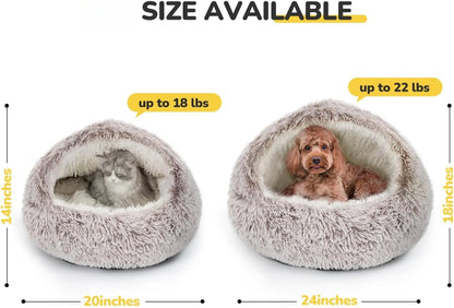 Cozy Winter Cat Cave Bed