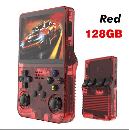 Retro R36S Handheld Video Game Console 3.5 Inch IPS Screen with 128GB Preloaded Games