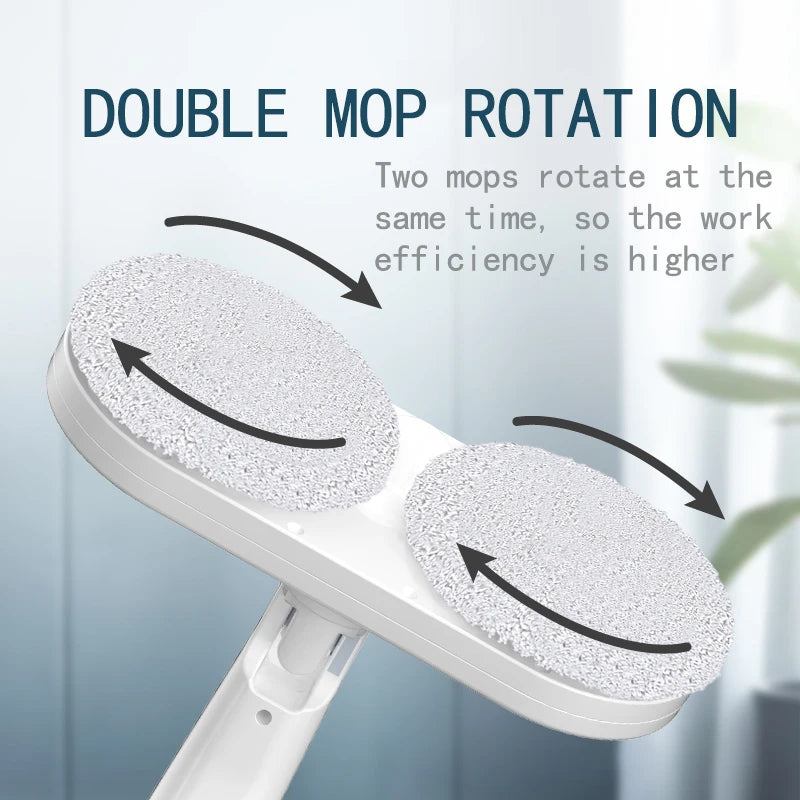 Electric Water Mop Cleaner Machine 360° Rotatable Spin Cleaning Mop Squeeze Wet and Dry